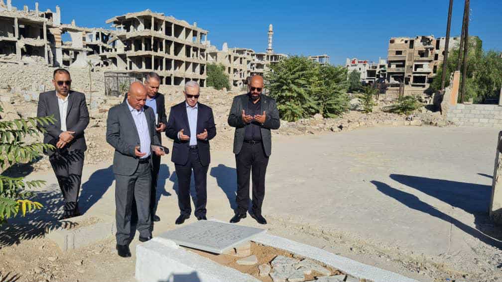 بتوجيهات من الرئيس محمود عباس ، بدء التحضيرات لترميم مقبرة الشهداء وإعادة الحياة إلى مخيم اليرموك
