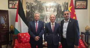 بلدية الظاهرية تلتقي مع السفير الصيني تسنغ جيشن في رام الله