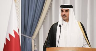 أمير قطر يدعو لمضاعفة دعم الشعب الفلسطيني وإعادة إعمار غزة