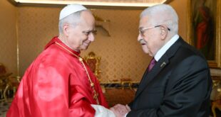 الرئيس محمود عباس يجتمع مع البابا ليو الرابع عشر