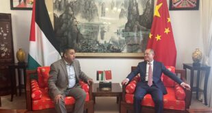 محمد علوش يلتقي السفير الصيني تشنغ جيشين ويبحث سبل تعزيز العلاقات الفلسطينية – الصينية