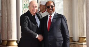 رئيس الجزائر عبد المجيد تبون والرئيس الصومالي يؤكدان ويؤكدان دعمهما الشعب الفلسطيني