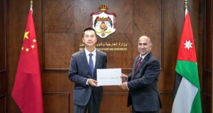 السفير الصيني قوه وي يقدم أوراق اعتماده إلى أمين عام وزارة الخارجية وشؤون المغتربين الأردنية