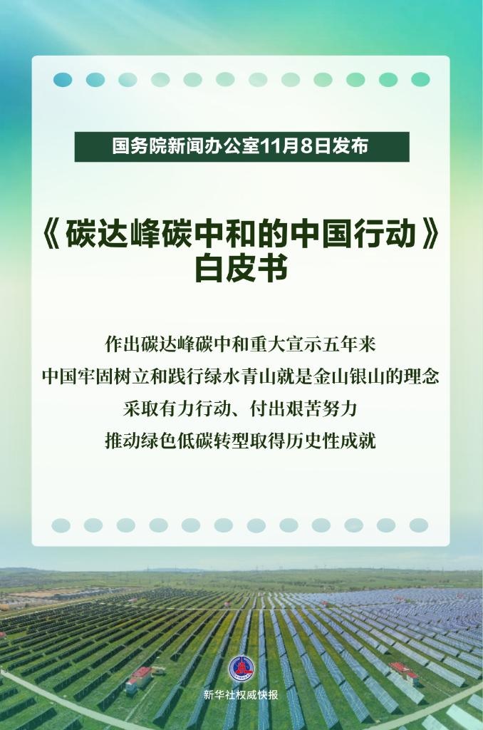 الصين تصدر كتابا أبيض حول التنمية منخفضة الكربون