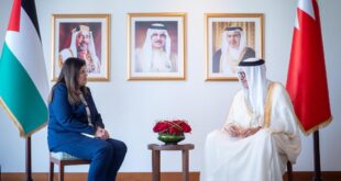 وزيرة الخارجية تلتقي نظيرها البحريني ويؤكدان أهمية الحل السياسي الشامل للقضية الفلسطينية
