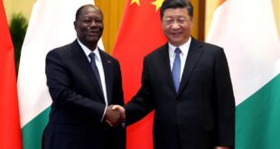 رئيس الصين شي يهنئ واتارا بإعادة انتخابه رئيسا لكوت ديفوار