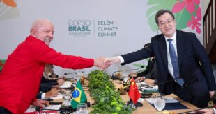 نائب رئيس مجلس الدولة الصيني : الصين على استعداد للعمل مع البرازيل لتعزيز الثقة السياسية المتبادلة