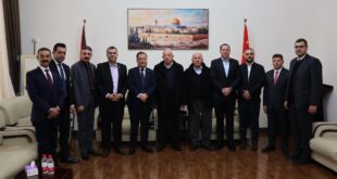 سفير فلسطين لدى الصين جواد عواد يستقبل وفد حركة فتح المشارك في الدورة الحادية عشرة لمؤتمر الحوار بين الحضارتين الصينية والعربية