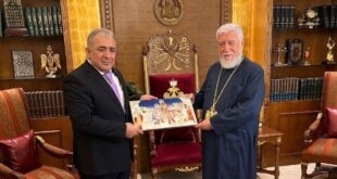 سفير فلسطين لدى لبنان محمد الأسعد يلتقي كاثوليكوس بيت كيليكيا للأرمن الأرثوذكس وبطريرك بيت كيليكيا للأرمن الكاثوليك