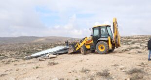 الاحتلال يهدم منشأة زراعية جنوب شرق طوباس