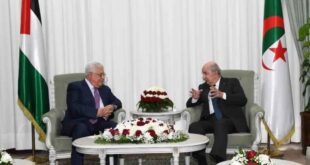 الرئيس الفلسطيني محمود عباس يتلقى برقية تهنئة بذكرى إعلان الاستقلال من الرئيس الجزائري عبد المجيد تبون