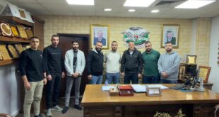 وفد من الشبيبة اقليم جنوب الخليل يزور مديرية الأمن الوقائي ويلتقون اللواء هلال عبد الحق