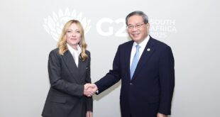 رئيس مجلس الدولة : الصين مستعدة لتعزيز التنسيق الاستراتيجي مع إيطاليا