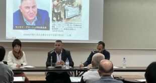 محمد علوش يدعو من هيروشيما إلى توسيع حركة التضامن ومحاسبة مجرمي الحرب