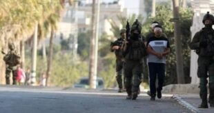 الاحتلال يعتقل 4 مواطنين جنوب نابلس