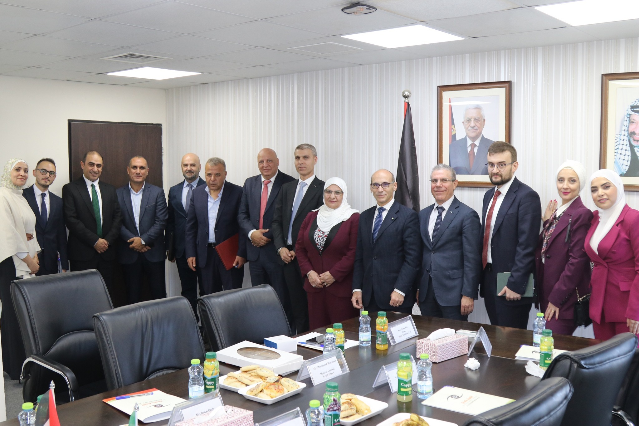 رئيس ديوان الرقابة السيدة أمل فرج تستقبل رئيس هيئة مكافحة الفساد الإيطالية