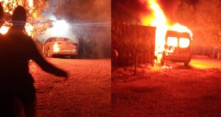 مستوطنون يحرقون 3 منازل و3 مركبات و"كرفانا" في الجبعة غرب بيت لحم