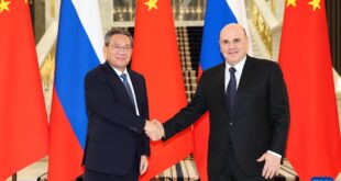 رئيس مجلس الدولة الصيني يتعهد بتعزيز التعاون بين الصين و روسيا في الاستثمار والطاقة والزراعة