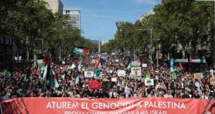 تظاهرات بأكثر من 40 مدينة في إسبانيا تضامنا مع فلسطين