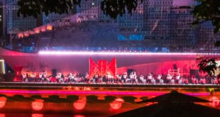 إقامة البروفة الأولى لحفل اختتام دورة الألعاب الوطنية الخامسة عشرة في الصين