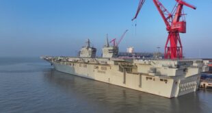 السفينة "سيتشوان" أول سفينة هجومية برمائية من طراز "076" تابعة للقوات البحرية لجيش التحرير الشعبي الصيني تجري أولى تجاربها البحرية