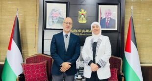 محافظ رام الله والبيرة ليلى غنام تبحث مع سفير البرازيل آخر مستجدات عدوان الاحتلال على شعبنا