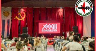 جبهة النضال الشعبي الفلسطيني تهنئ الحزب الشيوعي الأوروغوياني