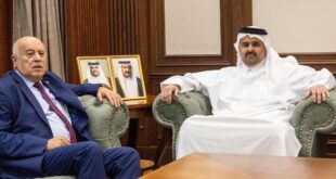 جبريل الرجوب يلتقي الشيخ خالد بن عبد العزيز آل ثاني