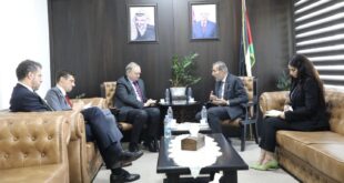 وزير العدل شرحبيل الزعيم يجتمع مع مدير مركز الاستجابة للأزمات التابع لجهاز العمل الخارجي الأوروبي