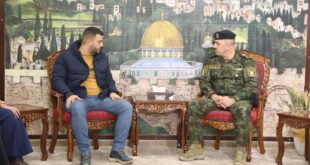 قائد قوات الأمن الوطني اللواء العبد إبراهيم خليل يستقبل وفد سكرتارية الشبيبة الفتحاوية المنتخب حديثاً لبحث سبل التعاون