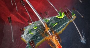 ملصق خاص بالتدريبات العسكرية بعنوان "سهم العدالة، السيطرة والإنكار" صادر عن قيادة المسرح الشرقي لجيش التحرير الشعبي الصيني