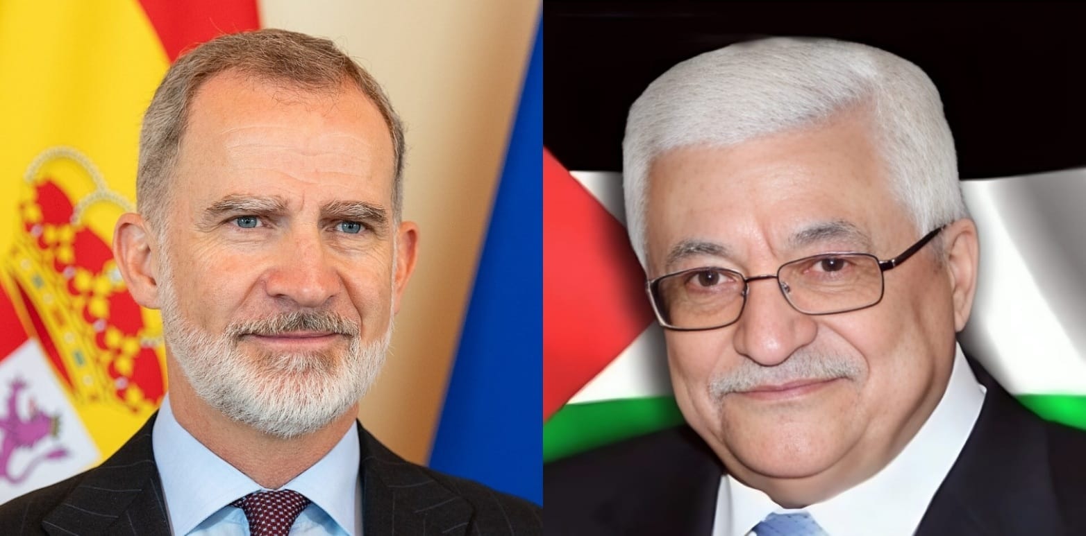 الرئيس عباس يجتمع مع ملك إسبانيا