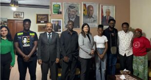 فارسين أغابكيان شاهين تلتقي رئيس حملة التضامن الغانية مع الشعب الفلسطيني