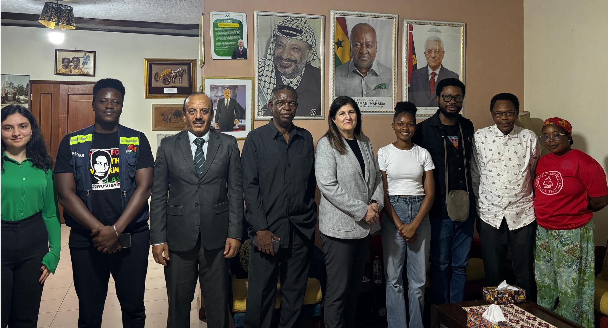 فارسين أغابكيان شاهين تلتقي رئيس حملة التضامن الغانية مع الشعب الفلسطيني