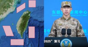 جيش التحرير الشعبي الصيني يجري تدريبا بالذخيرة الحية في المناطق الواقعة بشمال وجنوب غرب جزيرة تايوان الصينية