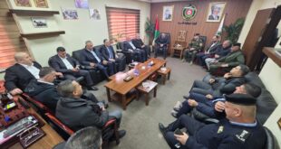 اللواء العبد إبراهيم خليل يستقبل قادة ومدراء الأجهزة الأمنية في مقر قيادة منطقة قلقيلية