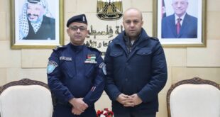 محافظ أريحا والأغوار د. حسين حمايل يلتقي مدير شرطة المرور في المحافظة