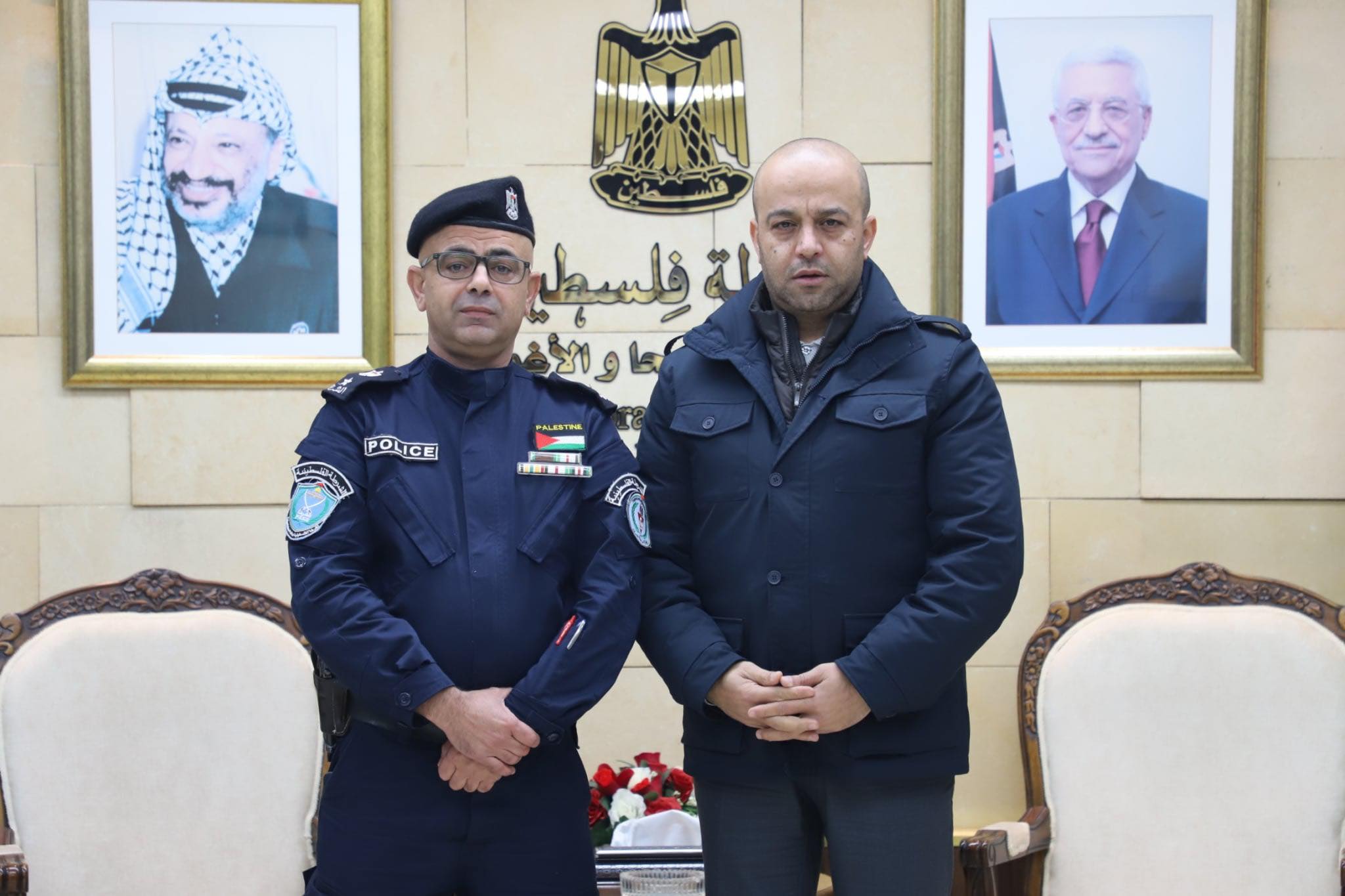 محافظ أريحا والأغوار د. حسين حمايل يلتقي مدير شرطة المرور في المحافظة