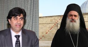 غسان جابر يهنىء المطران عطا الله حنا