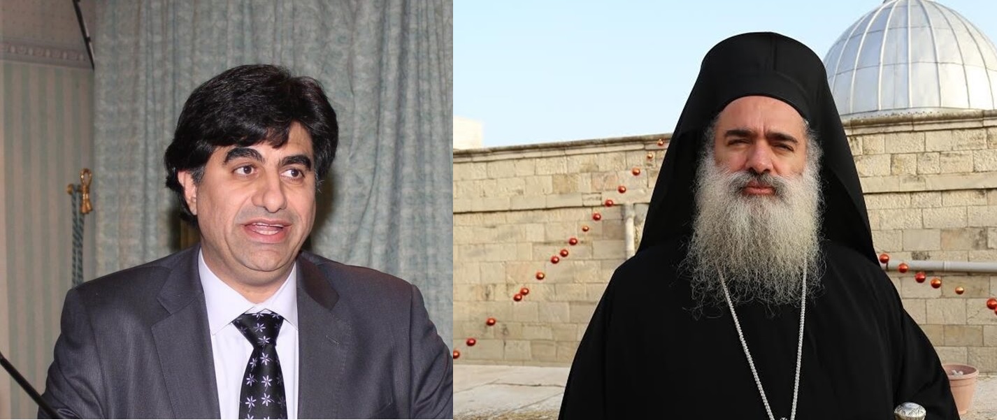 غسان جابر يهنىء المطران عطا الله حنا