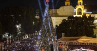 إضاءة شجرة الميلاد في بيت لحم