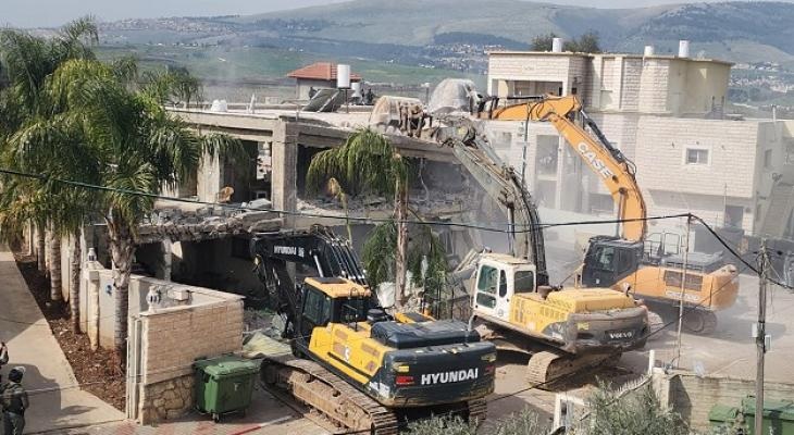 الاحتلال يهدم مبنى قيد الإنشاء شمال شرق بيت لحم
