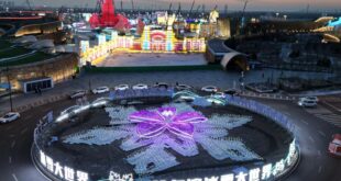 صور : بناء عالم الجليد والثلج في مدينة هاربين شمال شرقي الصين