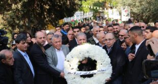 في يوم الشهيد الفلسطيني: السفير الاسعد يضع اكليلا من الزهور باسم الرئيس على النصب التذكاري لشهداء الثورة الفلسطينية في بيروت