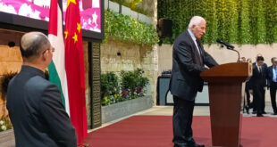 خلال حفل تكريم السفير الصيني .. الأحمد : الصين لعبت دورًا سياسيًا ودبلوماسيًا مميزًا دعمًا للقضية الفلسطينية