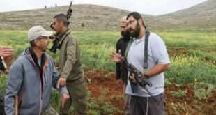 مستوطنون يتلفون 8 دونمات من حقول القمح والشعير في مسافر يطا جنوب الخليل