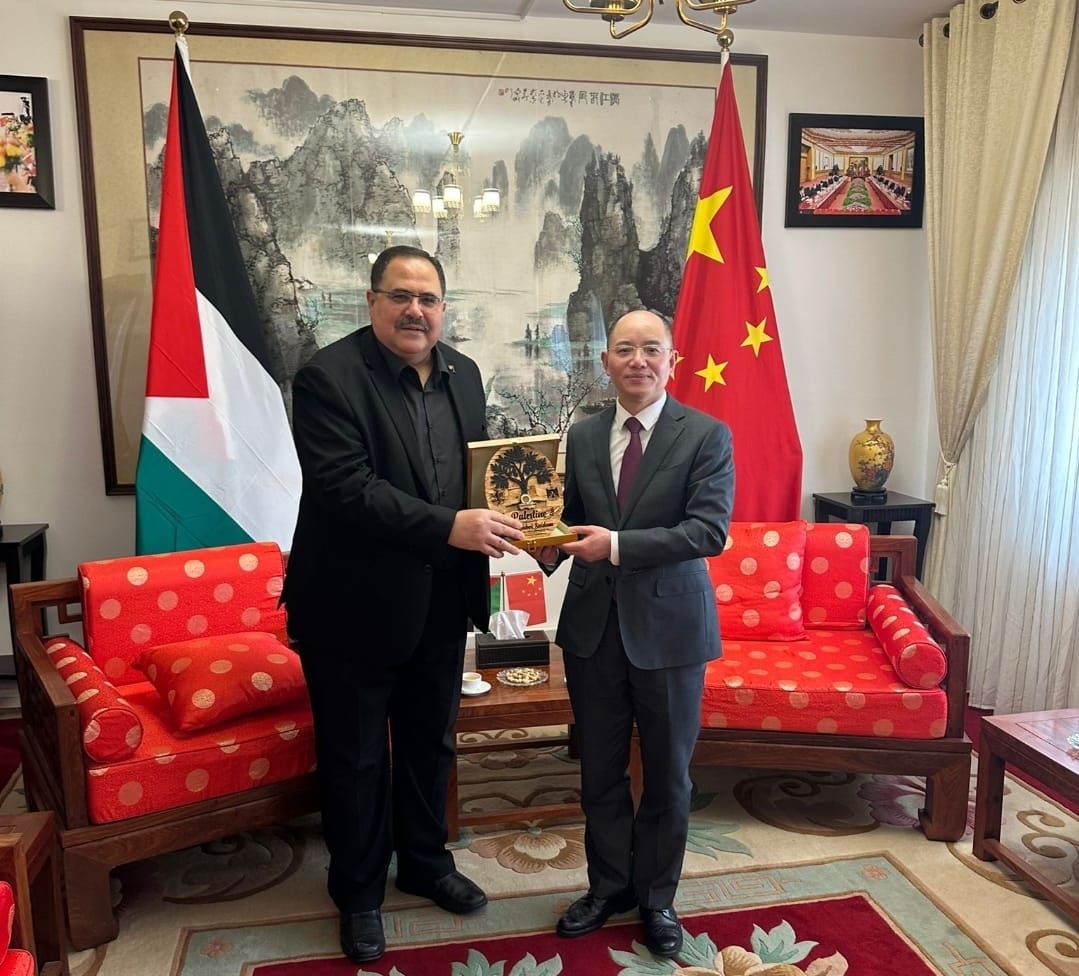 صبري صيدم يودّع السفير الصيني في رام الله ويؤكد عمق العلاقات الفلسطينية – الصينية