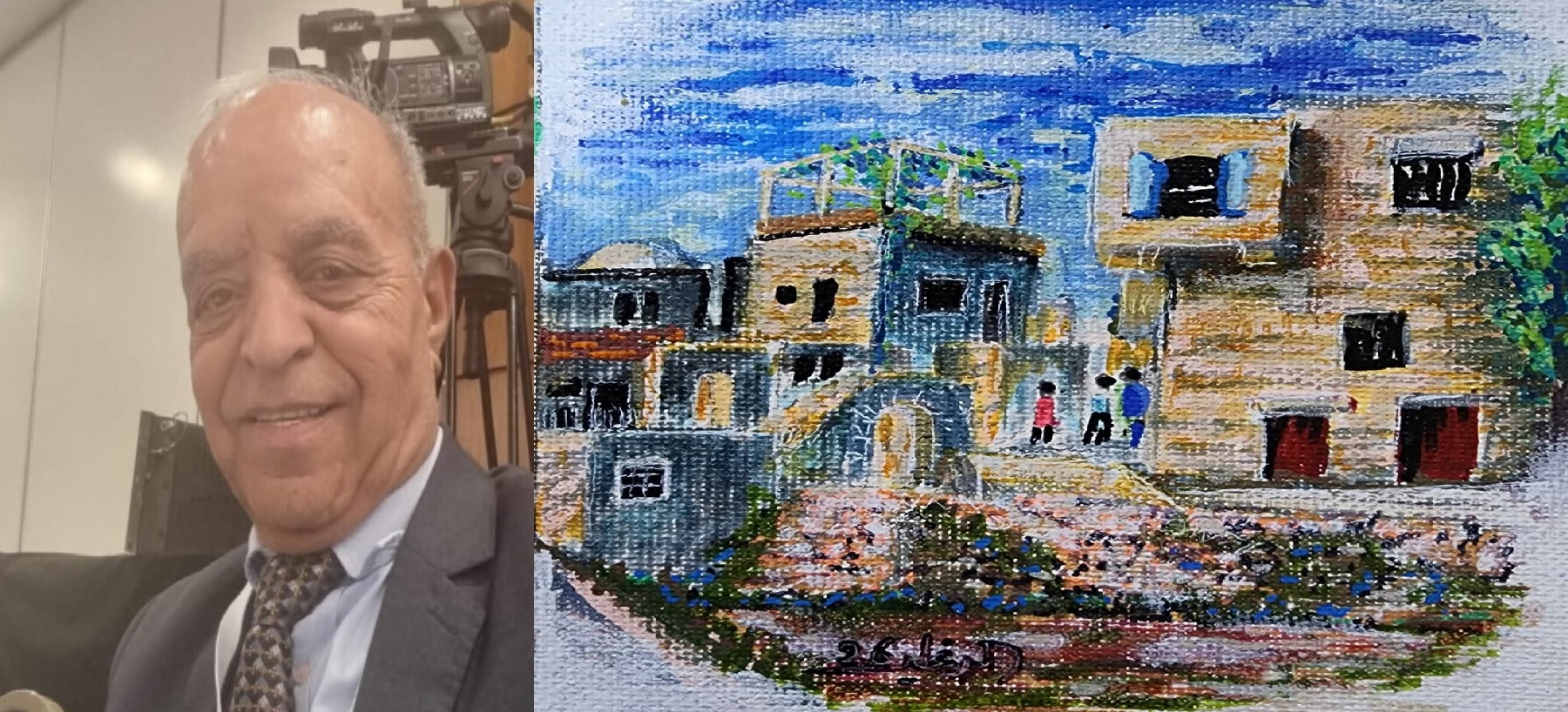 حارتُنا… حين كنّا وطنًا واحدًا ، لوحة محمد الدغليس ، رواية وليد العريض