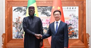 نائب الرئيس الصيني يلتقي رئيس الجمعية الوطنية السنغالية