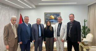 السفير الدكتور محمد الأسعد يستقبل وفدًا من إدارة مستشفى الهمشري برئاسة مدير جمعية الهلال الأحمر الفلسطيني – إقليم لبنان